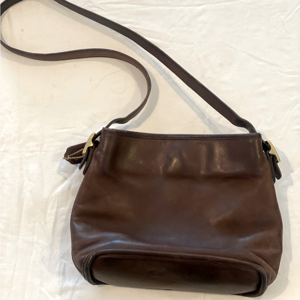 Vintage Leather Coach chocolate brown purse
